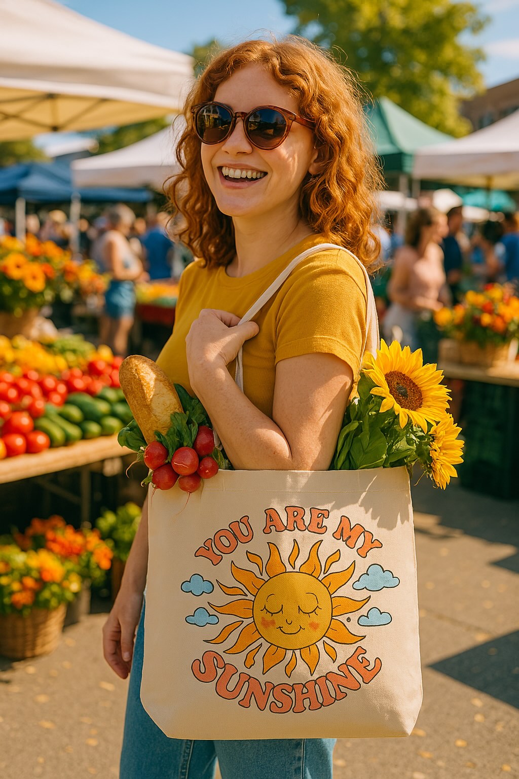 ☀️ You Are My Sunshine – Organic Cotton Tote Bag